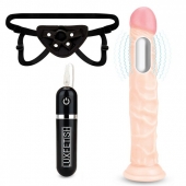 Регулируемые трусики с вибрирующей насадкой - 21 см. - Lux Fetish - купить с доставкой в Рубцовске
