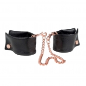 Черные мягкие наручники Entice French Cuffs с цепью - California Exotic Novelties - купить с доставкой в Рубцовске