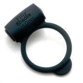 Темно-серое эрекционное кольцо Vibrating Love Ring с вибрацией - Fifty Shades of Grey - в Рубцовске купить с доставкой