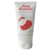 Лубрикант на водной основе с ароматом малины Love Protection Strawberry - 50 мл. - Lola Games - купить с доставкой в Рубцовске