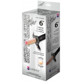 Пояс-трусики с насадкой Glamour Silver - 15,5 см. - LOVETOY (А-Полимер) - купить с доставкой в Рубцовске
