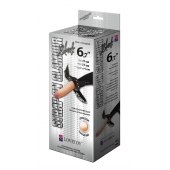 Пояс-трусики с насадкой Glamour - 17 см. - LOVETOY (А-Полимер) - купить с доставкой в Рубцовске