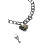 Серебристый ошейник Embrace с ключиком - Lola Games - купить с доставкой в Рубцовске