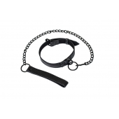 Черный ошейник Sin с поводком - Lola Games - купить с доставкой в Рубцовске