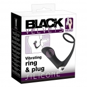 Черное эрекционное кольцо с анальной вибропробкой Vibrating Ring   Plug - Orion - в Рубцовске купить с доставкой