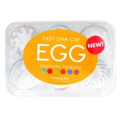 Набор из 6 мастурбаторов Tenga EGG Easy Beat с различным рельефом - Tenga - в Рубцовске купить с доставкой