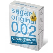 Ультратонкие презервативы Sagami Original 0.02 Extra Lub с увеличенным количеством смазки - 3 шт. - Sagami - купить с доставкой в Рубцовске