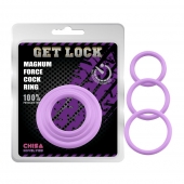 Набор из 3 сиреневых эрекционных колец Magnum Force Cock Ring - Chisa - в Рубцовске купить с доставкой