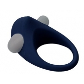 Гладкое синее эрекционное виброкольцо STIMU RING - Dream Toys - в Рубцовске купить с доставкой