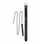 Черный ошейник с поводком Wild - Lola Games - купить с доставкой в Рубцовске