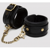 Черные оковы на ноги Bound to You Faux Leather Ankle Cuffs - Fifty Shades of Grey - купить с доставкой в Рубцовске