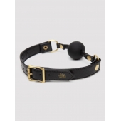 Черный кляп-шар Bound to You Faux Leather Ball Gag - Fifty Shades of Grey - купить с доставкой в Рубцовске