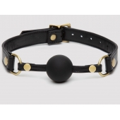 Черный кляп-шар Bound to You Faux Leather Ball Gag - Fifty Shades of Grey - купить с доставкой в Рубцовске