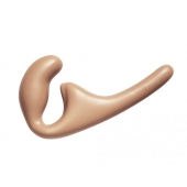 Бежевый безремневой страпон Seduction - 20,5 см. - Lola Games - купить с доставкой в Рубцовске