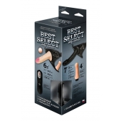 Черный женский пояс BEST SELECT с 3 насадками и вибрацией - LOVETOY (А-Полимер) - купить с доставкой в Рубцовске