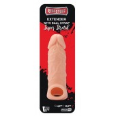 Телесная насадка EXTENDER WITH BALL STRAP 5.5 - 14 см. - Dream Toys - в Рубцовске купить с доставкой