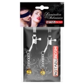 Оригинальные зажимы на соски с желтыми шариками - Notabu - купить с доставкой в Рубцовске