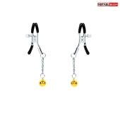 Оригинальные зажимы на соски с желтыми шариками - Notabu - купить с доставкой в Рубцовске