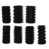 Набор из 7 черных насадок PENIS SLEEVES SET - Dream Toys - в Рубцовске купить с доставкой