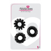 Набор из 3 черных эрекционных колец SET OF 3 COCKRINGS - Dream Toys - в Рубцовске купить с доставкой