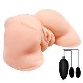 Телесная вибровагина Julie с 2 рабочими отверстиями - Baile - в Рубцовске купить с доставкой