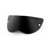 Черная плотная кожаная маска на глаза - БДСМ Арсенал - купить с доставкой в Рубцовске