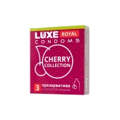 Презервативы с ароматом вишни LUXE Royal Cherry Collection - 3 шт. - Luxe - купить с доставкой в Рубцовске
