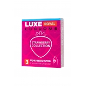 Презервативы с ароматом клубники LUXE Royal Strawberry Collection - 3 шт. - Luxe - купить с доставкой в Рубцовске