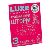 Презервативы с ароматом тропический фруктов  Тропический шторм  - 3 шт. - Luxe - купить с доставкой в Рубцовске