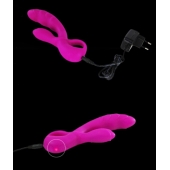 Перезаряжаемый вибратор Audding с клиторальным отростком - 22,5 см. - Baile