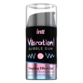 Жидкий интимный гель с эффектом вибрации Vibration! Bubble Gum - 15 мл. - INTT - купить с доставкой в Рубцовске