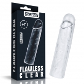 Прозрачная насадка-удлинитель Flawless Clear Penis Sleeve Add 1 - 15,5 см. - Lovetoy - в Рубцовске купить с доставкой