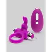 Лиловое виброкольцо с пультом ДУ Remote Control Cock Ring - Happy Rabbit - в Рубцовске купить с доставкой