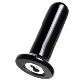 Черный стеклянный мини-вибратор - 10 см. - Sexus