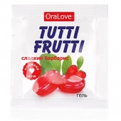 Гель-смазка Tutti-frutti со вкусом барбариса - 4 гр. - Биоритм - купить с доставкой в Рубцовске