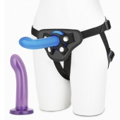 Страпон унисекс Beginners Strap-On с 2 насадками - 15 и 13 см. - Lux Fetish - купить с доставкой в Рубцовске