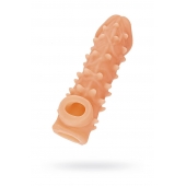 Телесная закрытая насадка с пупырышками Cock Sleeve Size M - 15,6 см. - KOKOS - в Рубцовске купить с доставкой