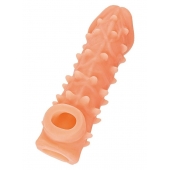 Телесная закрытая насадка с пупырышками Cock Sleeve Size L - 17,6 см. - KOKOS - в Рубцовске купить с доставкой