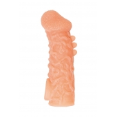 Телесная закрытая насадка с шершавой головкой Cock Sleeve Size L - 17,6 см. - KOKOS - в Рубцовске купить с доставкой