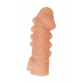 Телесная закрытая насадка с шишечками Cock Sleeve Size S - 13,8 см. - KOKOS - в Рубцовске купить с доставкой