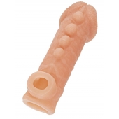 Телесная закрытая насадка с шишечками Cock Sleeve Size S - 13,8 см. - KOKOS - в Рубцовске купить с доставкой