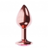 Пробка цвета розового золота с малиновым кристаллом Diamond Ruby Shine L - 8,3 см. - Lola Games - купить с доставкой в Рубцовске