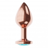 Пробка цвета розового золота с малиновым кристаллом Diamond Topaz Shine L - 8,3 см. - Lola Games - купить с доставкой в Рубцовске