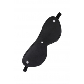 Черная кожаная маска Anonymo с мягким подкладом - ToyFa - купить с доставкой в Рубцовске