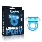 Голубое, светящееся в темноте эрекционное виброкольцо Lumino Play Vibrating Penis Ring - Lovetoy - в Рубцовске купить с доставкой