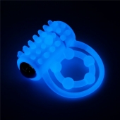 Голубое, светящееся в темноте виброкольцо Lumino Play Vibrating Penis Ring - Lovetoy - в Рубцовске купить с доставкой