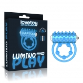 Голубое, светящееся в темноте виброкольцо Lumino Play Vibrating Penis Ring - Lovetoy - в Рубцовске купить с доставкой