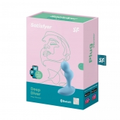 Голубой анальный вибростимулятор Deep Driver - 11,2 см. - Satisfyer - в Рубцовске купить с доставкой