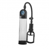 Прозрачная вакуумная помпа с манометром Deluxe Penis Pump - Dream Toys - в Рубцовске купить с доставкой