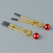 Золотистые зажимы с колокольчиками Gold - Sitabella - купить с доставкой в Рубцовске